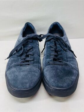 Vince Larsen’s Men's Navy Blue Suede Lace-Up‎ Sneakers
